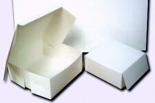 30 White Square Cardboard boxes 7 x 7 x 3" Presentation Box store flat fold out