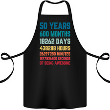 50th Birthday 50 Year Old Cotton Apron 100% Organic