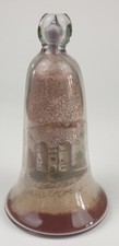 5988 An Antique Isle of Wight Alum Bay Sand Souvenir Bell Carisbrooke Castle