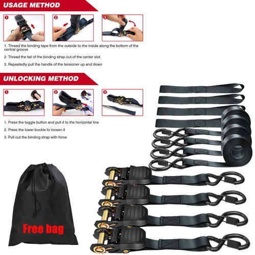 Retractable ratchet tie down - tie,