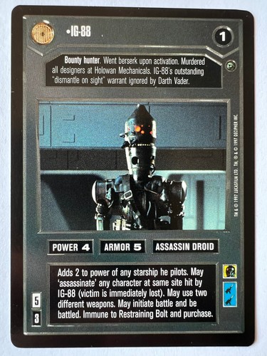 Star wars ccg dagobah 88 - star, ig-88
