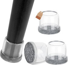 17pcs Chair Leg Floor Protectors with Felt Pads, Fits 25-30mm For Furniture Legs