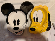 MICKEY AND PLUTO DOG BOWLS