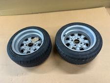Ford Escort mk2 Banded Steel Wheels, pair, 13" x 8", with 195/45 tyres.