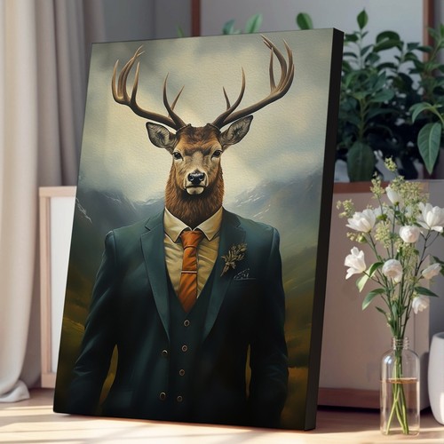 Stag suit canvas - a, wall