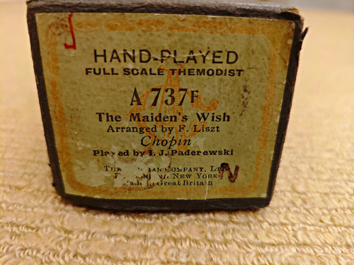 Paderewski hand played aeolian - paderewski,