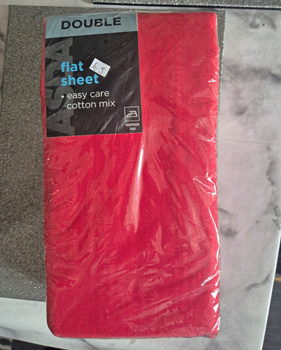 Asda double flat sheet - asda, cotton