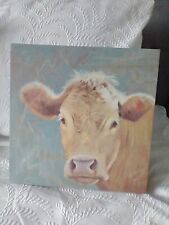 Laura Ashley Cow Print Canvas 12" X 12" 