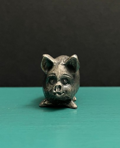 Pewter pot belly pig - pot,