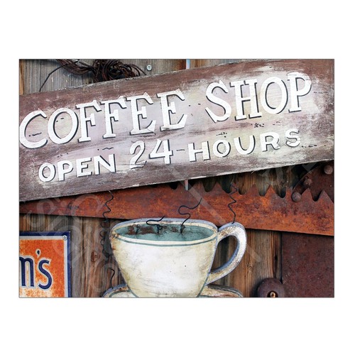 Metal tin sign - metal,