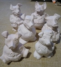 Natwest Bank Pigs BISQUE