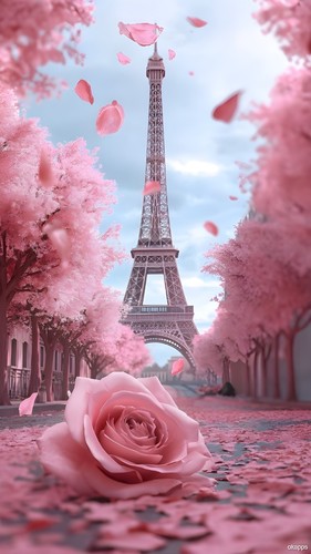 Eiffel tower pink - pink, rose