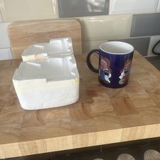 Vintage Cadbury's Time Out Tetley Tea Folk Blue Ceramic Tea Coffee Mug UK