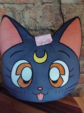 Sailor Moon Luna Cat Cushion Plush Soft Toy With Tags 13.5 X 12 Inches