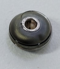 Authentic Trollbead Black Silk (Matte) Glass Bead RARE Retired #61388