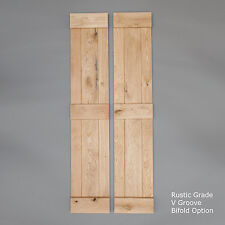 Solid Oak Bifold Ledged Door -
