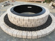 150 cm round fire pit stone