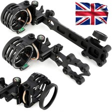 Archery 5-Pin Bow Sight 0.019'' Optical Fiber Adjustable RH LH Hunting Shooting