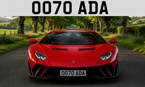 Private number plate - plate, james