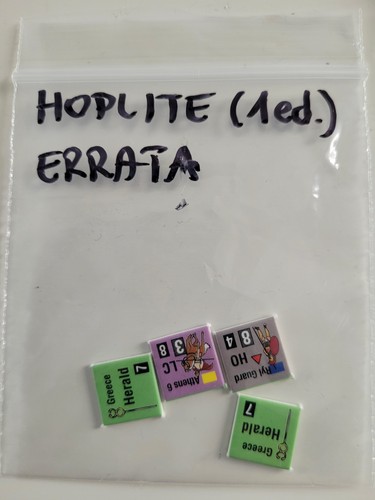 Hoplite gmt 1ed - hoplite, errata