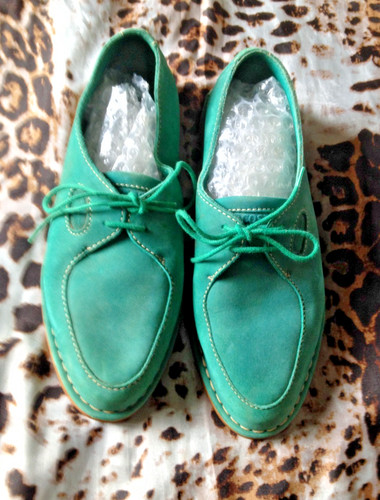 Womens jade green suede - jade,