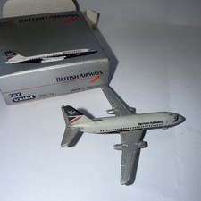 Schabak British Airways Vintage 737-200 Diecast Model Plane 1/600 Scale Boxed