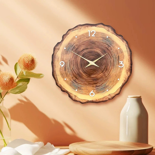 Wooden ring veneer wall - wooden,