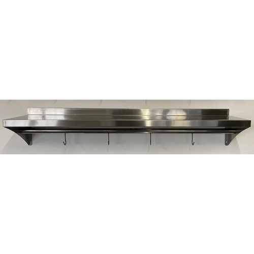 Stainless steel wall shelf - steel,