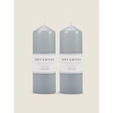 Pillar Candles Scented Grey