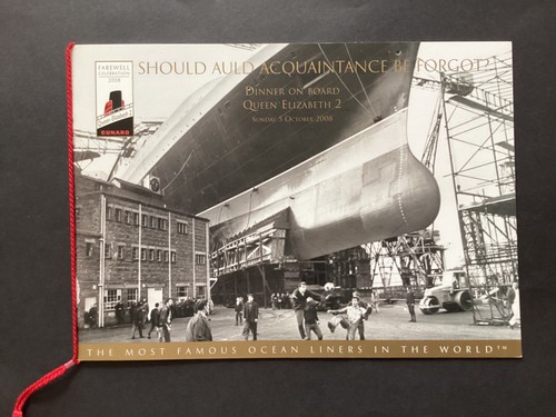 Cunard qe2 menu - qe2, should