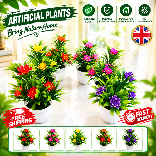 Artificial flowers potted fake - artificial,