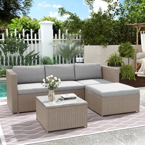 Garden corner sofa - garden, rattan