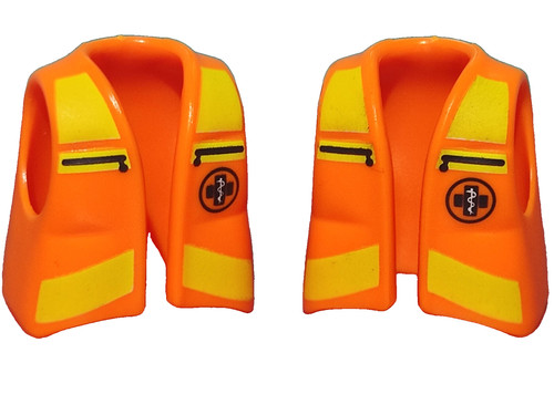 Playmobil orange vests - playmobil,