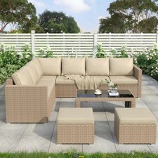 Garden Corner Sofa Set, Rattan