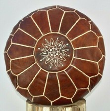 MOROCCAN LEATHER POUFFE