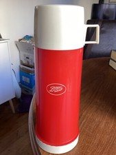 Vintage Red Retro Plastic Boots Thermos Drinks Flask 1980’s 0.45l Picnic Camper