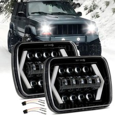 Pair 5x7" 7x6" LED Headlights