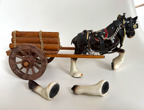Ceramic pottery horse figurine - horse,