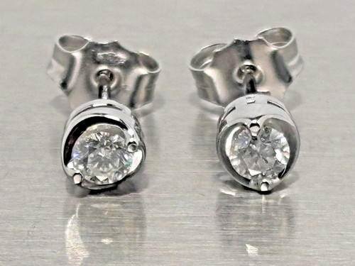 18ct gold solitaire clear - gold,