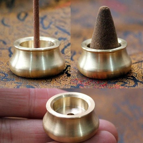 Solid brass incense cone - incense,