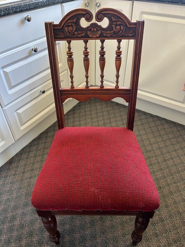 Set antique dining chairs - set,