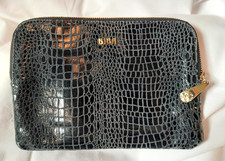 Biba black leather mock crock