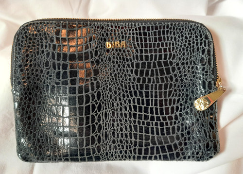 Biba black leather mock - , crock