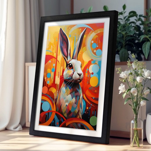 Rabbit orphism framed - rabbit,