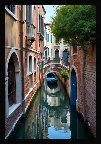 Intimate venice canals - canals, framed