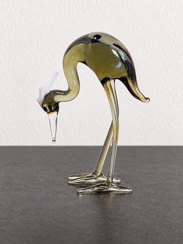 Murano hand blown glass heron - murano,