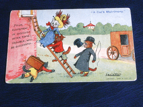 Original louis wain signed - louis,