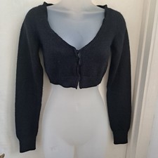 Black Angora Cover Up Bolero