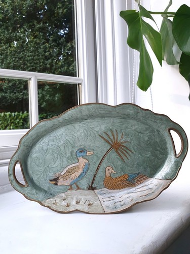 Vintage enamelled brass - vintage,