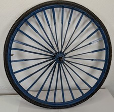 Antique Edwardian Steel Bicycle Wheel 25.5 Inches For Cart Wagon Bike